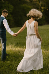 Linen Bridal Dress