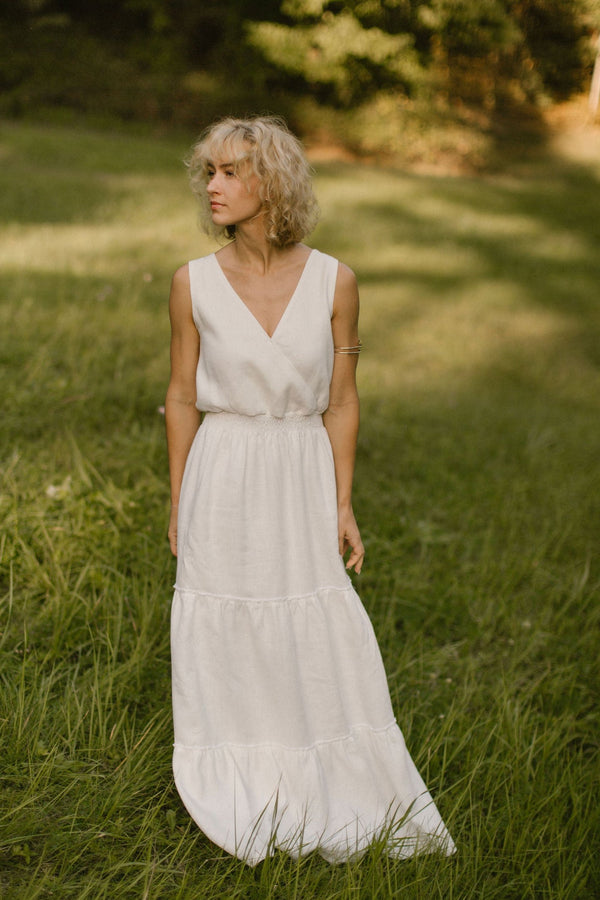 Linen Bridal Dress