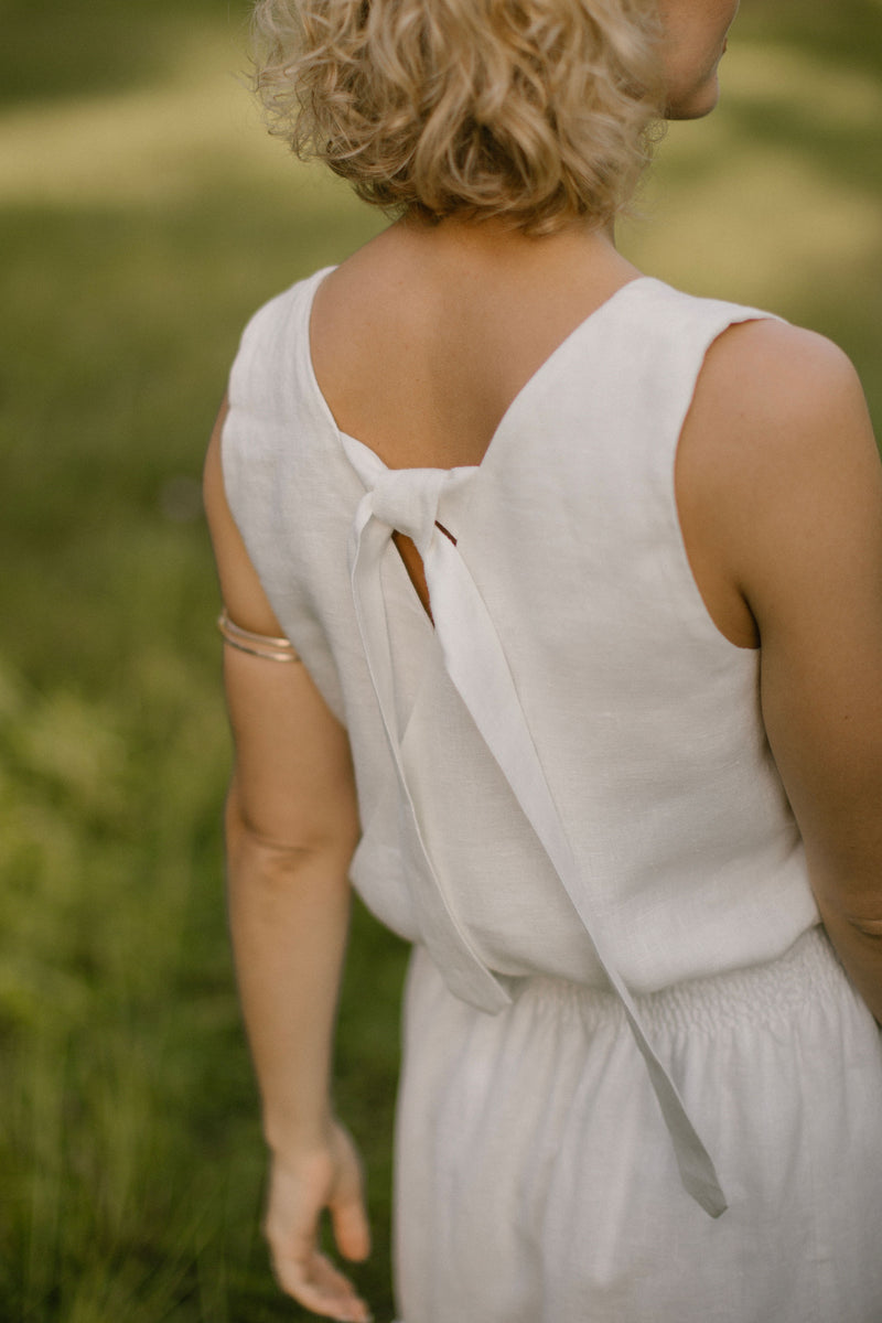 Linen Bridal Dress