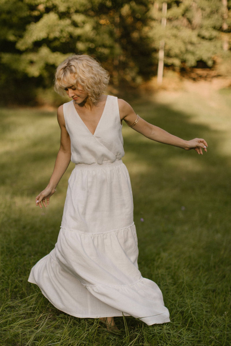 Linen Bridal Dress