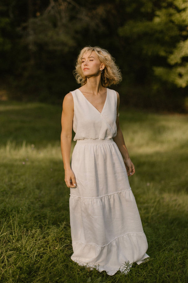 Linen Bridal Dress