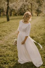 Linen Boho Wedding Dress