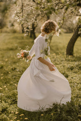 Linen Boho Wedding Dress