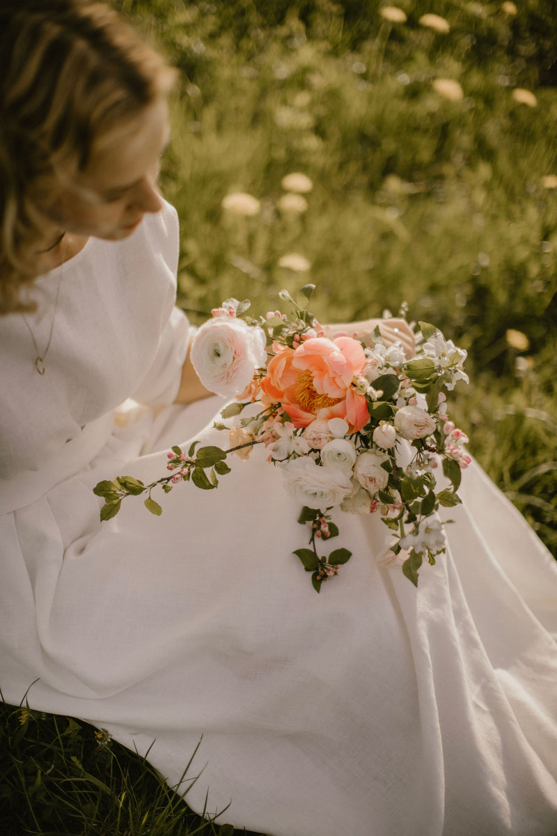 Linen Boho Wedding Dress