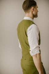 Linen Trousers Waistcoat Set (Set Of 2)