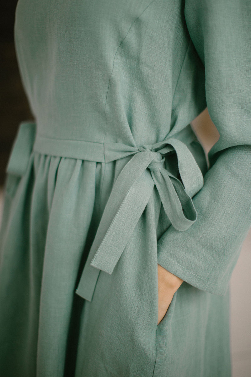 Simple Linen Dress. Handcrafted. Ethically made. World Wide Shipping ...