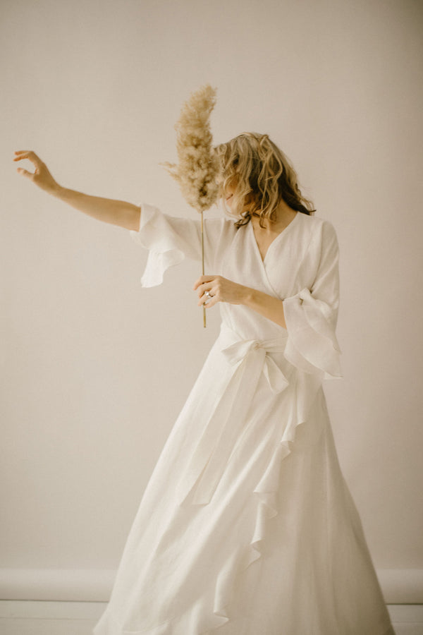 LINEN WEDDING DRESSES. Handcrafted. Ethically. Worl Wide Shipping. – Linen  Wedding Dress